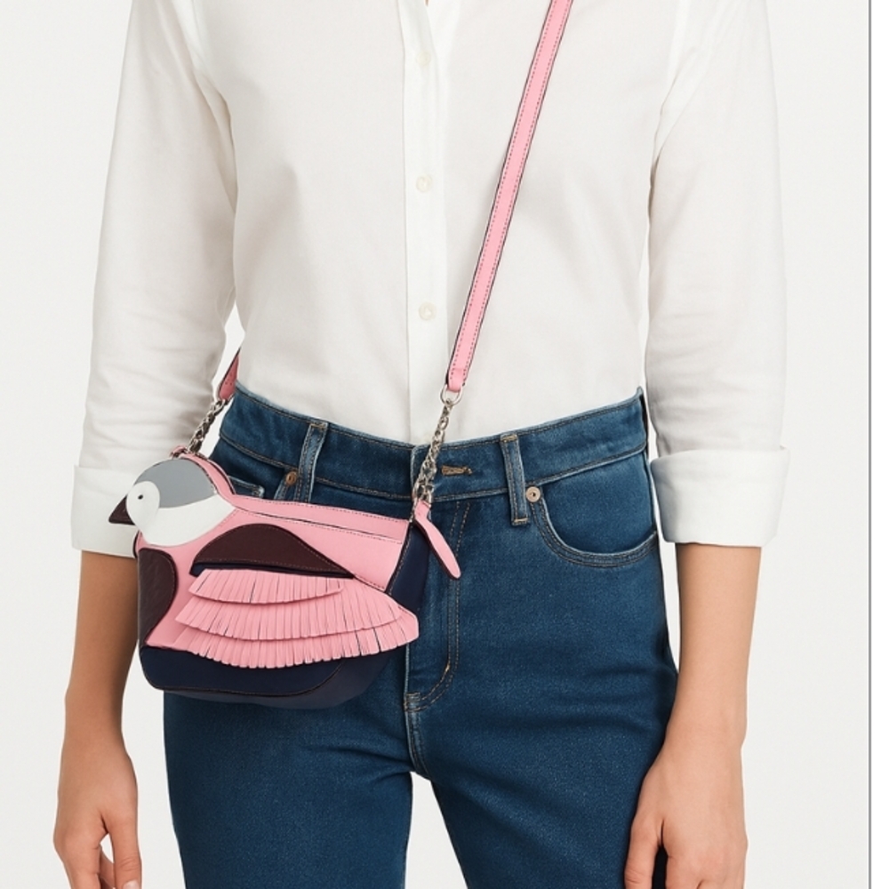 NWT Kate Spade Pink "Love Birds" Novelty Crossbody